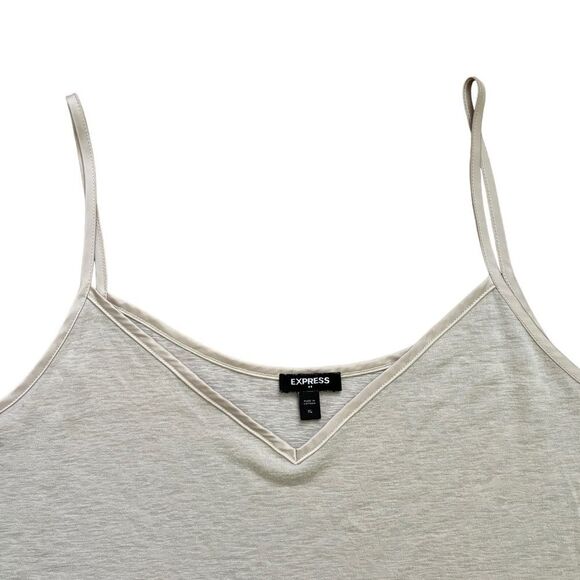 Express Basic Oatmeal Cream Spaghetti Strap Tank Top Size XLarge  NWOT 8 0365 - Picture 1 of 4